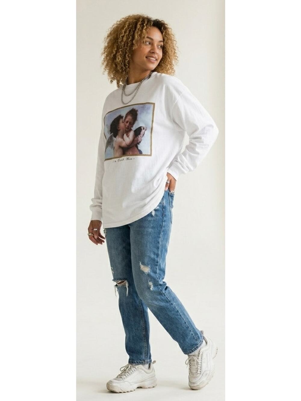 Vintage Bouguereau L'Amour et Psyché, enfants The First Kiss Cherub XXL Tee